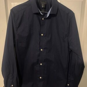 H&M Navy Button-Up Shirt